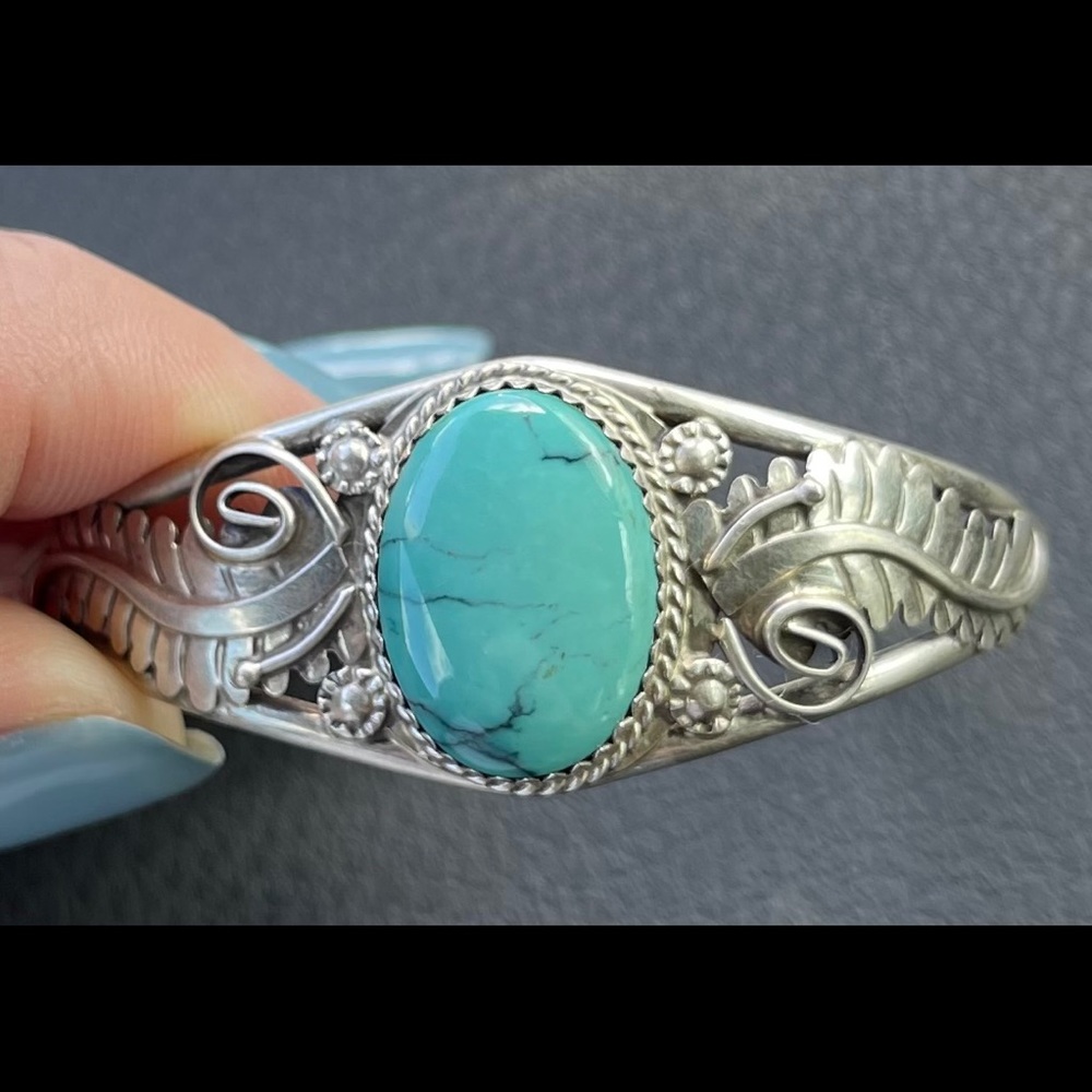 Sterling silver turquoise cuff bracelet
